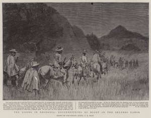 The Rising in Rhodesia, Reconnoitring by Night in the Selundi Range by Charles Edwin Fripp
